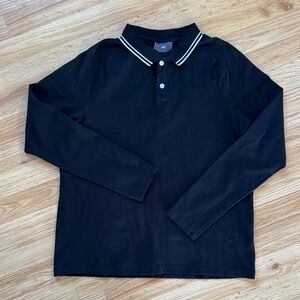 H&M Black Polo with White Trim ✨ size M